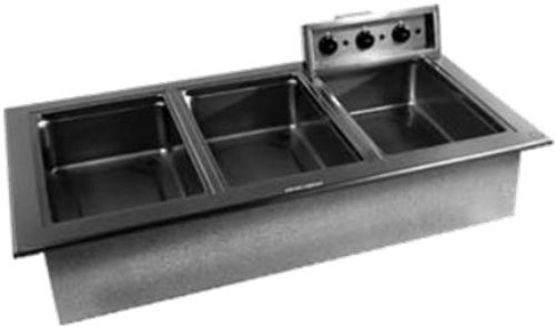 Delfield N8768N Narrow Three Pan Drop In Hot Food Well, 16 Amps, 60 Hertz, 1 Phase, 208-230 Voltage, 3,328 - 3,680 Wattage, Infinite Control, Drop In Installation, Steel Material, 3 Number of Pans, Electric Power Type, Full Size Size, 66.50
